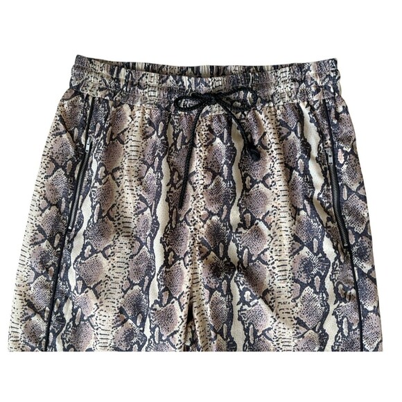 Revolve LPA Snake Print Nylon High Waist Joggers Women's Size Small Zip Pockets - Picture 2 of 14